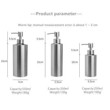 Bình nhũ tương GIỚI HẠN INDEX - Bình đựng xà phòng rửa tay thép không gỉ 250/350/550ml, giảm giá 161.414₫