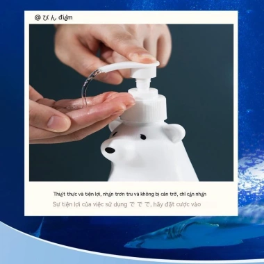 Bình nhựa rỗng dung tích lớn cho nước rửa tay gấu, kem dưỡng da, sữa tắm, giá chỉ 85.000 VND