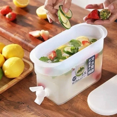 Bình nước 3,5L Việt Nhật nhựa PP cao cấp, có vòi để tủ lạnh đa năng, tiện lợi, giá 35.000₫