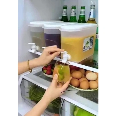 Bình nước 3,5L Việt Nhật nhựa PP cao cấp, có vòi để tủ lạnh đa năng, tiện lợi, giá 35.000₫