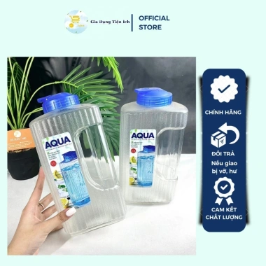 Bình Nước Aqua 2.1L Trắng Xanh Lá Dày Dặn An Toàn, Đựng Trà Sữa Tiện Lợi, 69.000 VNĐ 4
