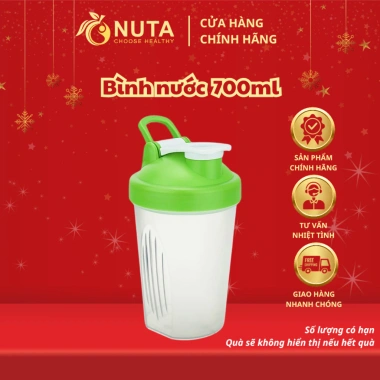 Bình nước cao cấp 700ml nhựa trong suốt - Dùng cho gym, giá ưu đãi 100.000₫ 2