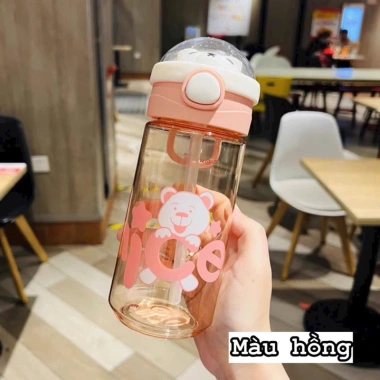 Bình nước cute dây đeo + ống hút, FREESHIP, giảm giá 18% - Chỉ 116.000₫ 9