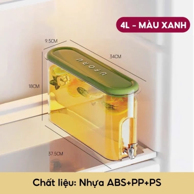 Bình nước để tủ lạnh UFORU 4 lít có vòi, an toàn không mùi - Giá ưu đãi 225.000 VND 8 Bình nước để tủ lạnh UFORU 4 lít có vòi, an toàn không mùi - Giá ưu đãi 225.000 VND 8