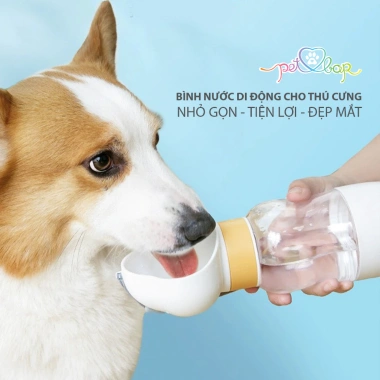 Bình Nước Di Động Cho Thú Cưng - Dụng Cụ Uống Nước Cầm Tay Du Lịch Tiện Dụng Cho Chó Mèo Giá 140.000 2