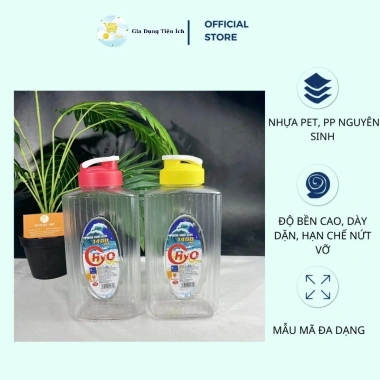 Bình Nước Đồng Tâm 1.400ml Nhựa An Toàn, Dễ Vệ Sinh, Thích hợp cho Nước & Trà Sữa Mta-Mart2