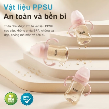 Bình nước Dr.isla PPSU 160-240ml không BPA, nhiệt độ, màn hình thông minh 449.000₫