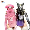 Bình Nước Giữ Nhiệt Inox 600ml Sanrio Kuromi và Hello Kitty Dành Cho Bé Gái