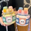 Bình nước giữ nhiệt trẻ em ICE CREAM inox 316 850ml, dễ thương, dây đeo, giá ưu đãi 175k 3