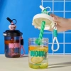Bình Nước HOBBYIN 580ml Chống Rò Rỉ – Cốc Uống Nắp Bụi, Ống Hút Tay, Shaker – 185.350₫ 4