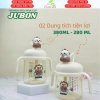 Bình nước Jubon cho bé gái và bé trai - PPSU, ống hút silicon mềm, tay cầm, chỉ 150.000₫