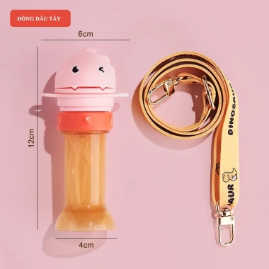 Bình Nước Khủng Long Vòi Silicone Bé - Nắp Chai Tháo Dời, Phù Hợp Mọi Loại Chai, Giá 84.000₫