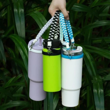 Bình Nước Silicone Owala 8‑40oz Cầm Tay, Cách Nhiệt, Dây Đeo Chai - Giá Ưu Đãi 5