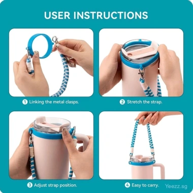 Bình Nước Silicone Owala 8‑40oz Cầm Tay, Cách Nhiệt, Dây Đeo Chai - Giá Ưu Đãi 7