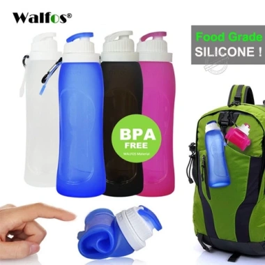 Bình nước thể thao WALFOS silicone gấp gọn 500ml - Siêu nhẹ, không gian tiết kiệm 212.960₫