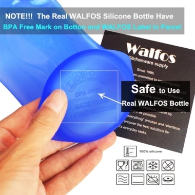 Bình nước thể thao WALFOS silicone gấp gọn 500ml - Siêu nhẹ, không gian tiết kiệm 212.960₫