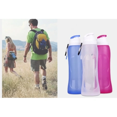 Bình nước thể thao WALFOS silicone gấp gọn 500ml - Siêu nhẹ, không gian tiết kiệm 212.960₫