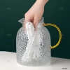 Bình nước thủy tinh trong suốt 2.200ml Lọc trà sữa, cà phê tiện dụng giá ưu đãi 4
