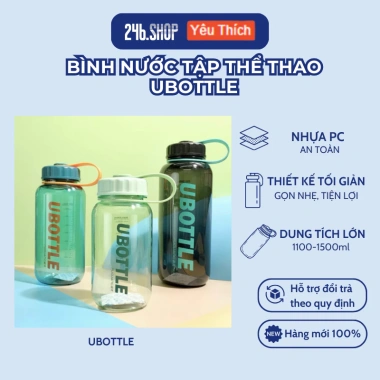 Bình nước UBOTTLE 1.100-1.500ml - Chịu nhiệt, không rò rỉ, giá ưu đãi 120.000₫