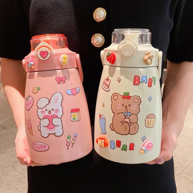 Bình Nước Ulike 1L Thép Không Gỉ 304 - Tặng Ống Hút, Dây Đeo, Sticker Giá 99k