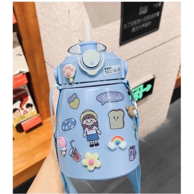 Bình Nước Ulike 1L Thép Không Gỉ 304 - Tặng Ống Hút, Dây Đeo, Sticker Giá 99k