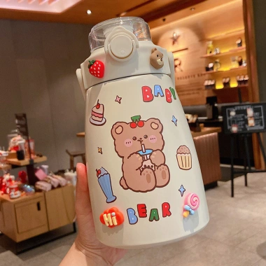 Bình Nước Ulike 1L Thép Không Gỉ 304 - Tặng Ống Hút, Dây Đeo, Sticker Giá 99k