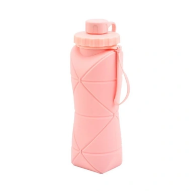 Bình nước xếp gọn silicone 600ml chịu nhiệt, bỏ túi du lịch camping phượt tiện