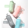 Bình nước xếp gọn silicone 600ml chịu nhiệt, bỏ túi du lịch camping phượt tiện 5