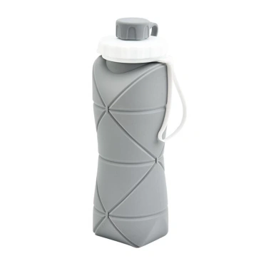 Bình nước xếp gọn silicone 600ml chịu nhiệt, bỏ túi du lịch camping phượt tiện