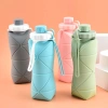 Bình nước xếp gọn silicone 600ml chịu nhiệt, bỏ túi du lịch camping phượt tiện 9