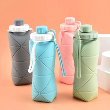Bình nước xếp gọn silicone 600ml chịu nhiệt, bỏ túi du lịch camping phượt tiện 9 Bình nước xếp gọn silicone 600ml chịu nhiệt, bỏ túi du lịch camping phượt tiện 9