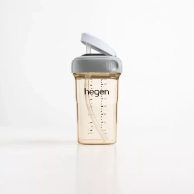 Bình ống hút Hegen Straw Cup PPSU 240ml nắp to, ống hút chậm, dễ cầm cho bé 7