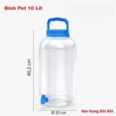 Bình Pet tròn Duy Tân 3 size 10 15 20 lít có vòi và quai xách, bình nước giá ưu đãi 69k