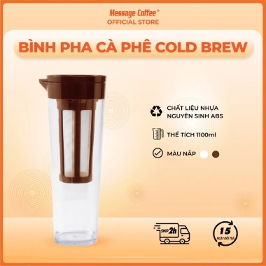 Bình pha cà phê Cold Brew 1.100ml nhựa ABS cứng cao - Tiện lợi, giá ưu đãi 200k