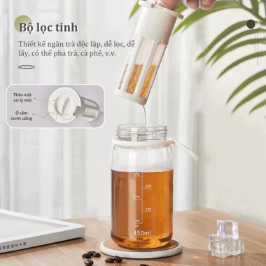 Bình pha cà phê Cold Brew 450ml/600ml nhựa cao cấp - Giá chỉ 89.000₫