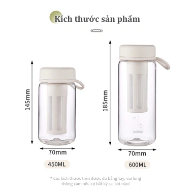 Bình pha cà phê Cold Brew 450ml/600ml nhựa cao cấp - Giá chỉ 89.000₫