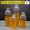 Bình pha chế shaker nhựa 350-1.000ml vạch chia định lượng chịu nhiệt giá 45.000đ