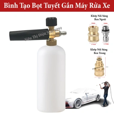 Bình phun xịt rửa xe tạo bọt tuyết 1.000ml - Bình 1L và khớp nối, chỉ 62.000₫