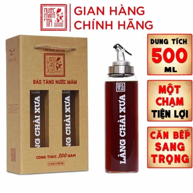 Bình rót One Touch Open 500ml Làng chài xưa – Đựng dầu ăn, nước mắm, Giá ưu đãi 140.000₫
