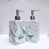 Bình sứ Bát Tràng 500ml - Lọ đựng nước rửa tay, dầu gội, sữa tắm, vuông vân đá 6