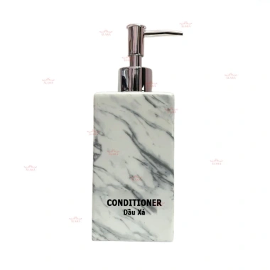 Bình sứ Bát Tràng 500ml - Lọ đựng nước rửa tay, dầu gội, sữa tắm, vuông vân đá 9 Bình sứ Bát Tràng 500ml - Lọ đựng nước rửa tay, dầu gội, sữa tắm, vuông vân đá 9