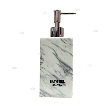 Bình sứ Bát Tràng 500ml - Lọ đựng nước rửa tay, dầu gội, sữa tắm, vuông vân đá 10 Bình sứ Bát Tràng 500ml - Lọ đựng nước rửa tay, dầu gội, sữa tắm, vuông vân đá 10