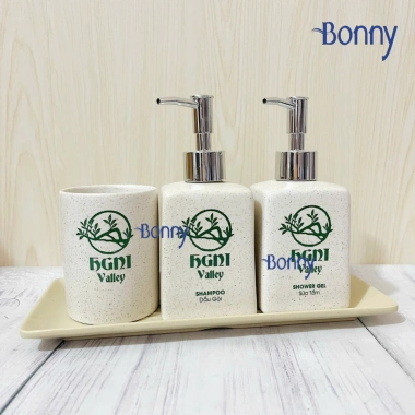 Bình sứ Bát Tràng cao cấp 300ml cát trắng - Đựng nước rửa tay, dầu gội, sữa tắm - Giá chỉ 45.000đ