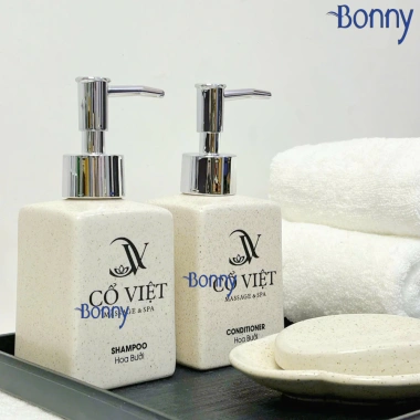 Bình sứ Bát Tràng cao cấp 300ml cát trắng - Đựng nước rửa tay, dầu gội, sữa tắm - Giá chỉ 45.000đ