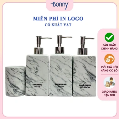 Bình sứ Bát Tràng cao cấp 500ml - Đựng nước rửa tay, dầu gội, sữa tắm, vân đá, giá 55k