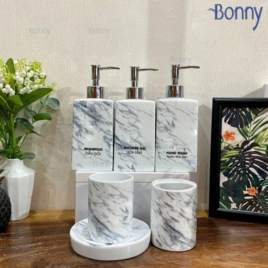 Bình sứ Bát Tràng cao cấp 500ml - Đựng nước rửa tay, dầu gội, sữa tắm, vân đá, giá 55k