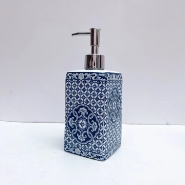 Bình sứ cao cấp 500ml đựng nước rửa tay, dầu gội, sữa tắm - Lọ vuông họa tiết sang trọng, giảm còn 179.000đ 8