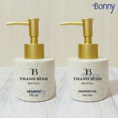 Bình sứ đa năng TT12 Cát trắng 150ml - Đựng dầu gội, nước rửa tay, sữa tắm - Giá chỉ 29.000 VNĐ