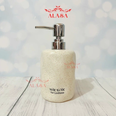 Bình sứ gốm Cát trắng TT03 420ml - Đựng dầu gội, nước rửa tay, sữa tắm, chỉ 25.000₫ 10 Bình sứ gốm Cát trắng TT03 420ml - Đựng dầu gội, nước rửa tay, sữa tắm, chỉ 25.000₫ 10