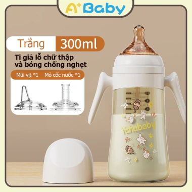 Bình Sữa 3 Trong 1 Cổ Rộng 300ml Nhựa PP Tay Cầm Chống Trượt Giá 24.000₫ 6